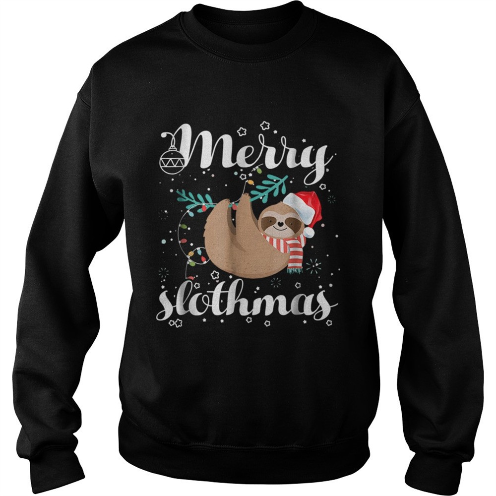 Merry Slothmas T Shirt Christmas Pajama for Sloth Lovers TShirt