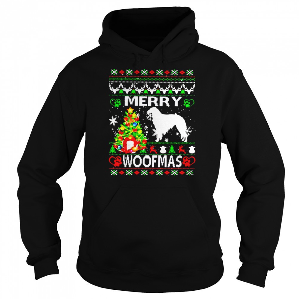 Merry Woofmas Borzoi Christmas shirt