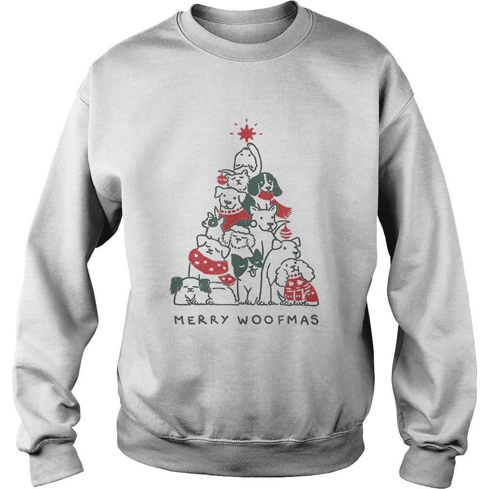 Merry Woofmas Funny Dogs Christmas Tree Xmas Gift shirt