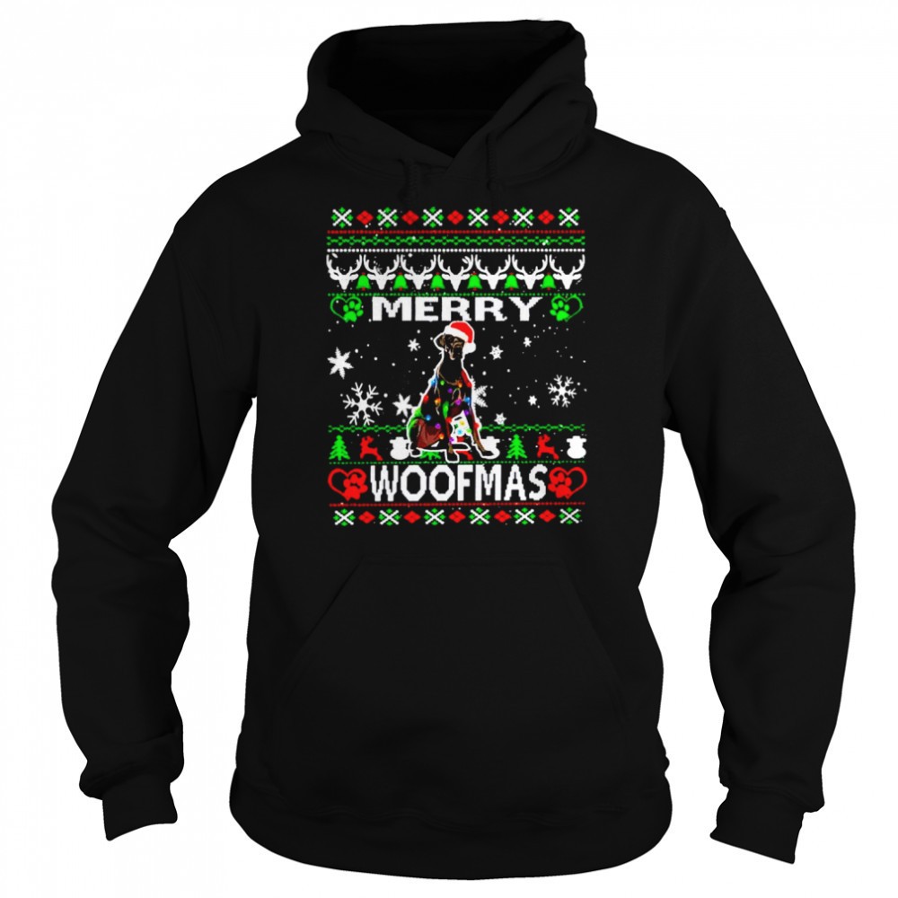 Merry Woofmas Great Dane Christmas shirt