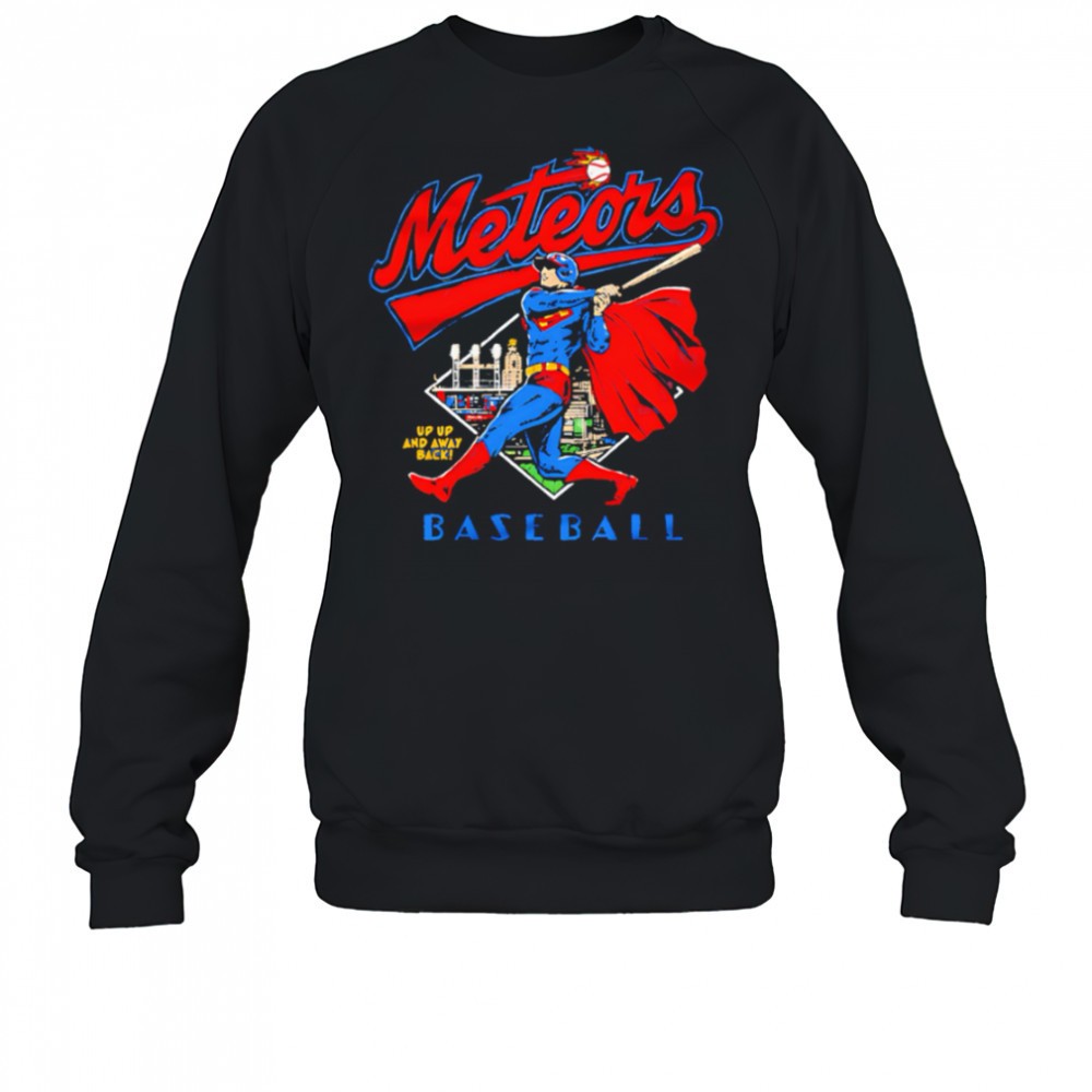 meteors-superman-up-up-and-away-back-baseball-shirt-pn0qbn0r Meteors Superman Up Up And Away Back baseball shirt