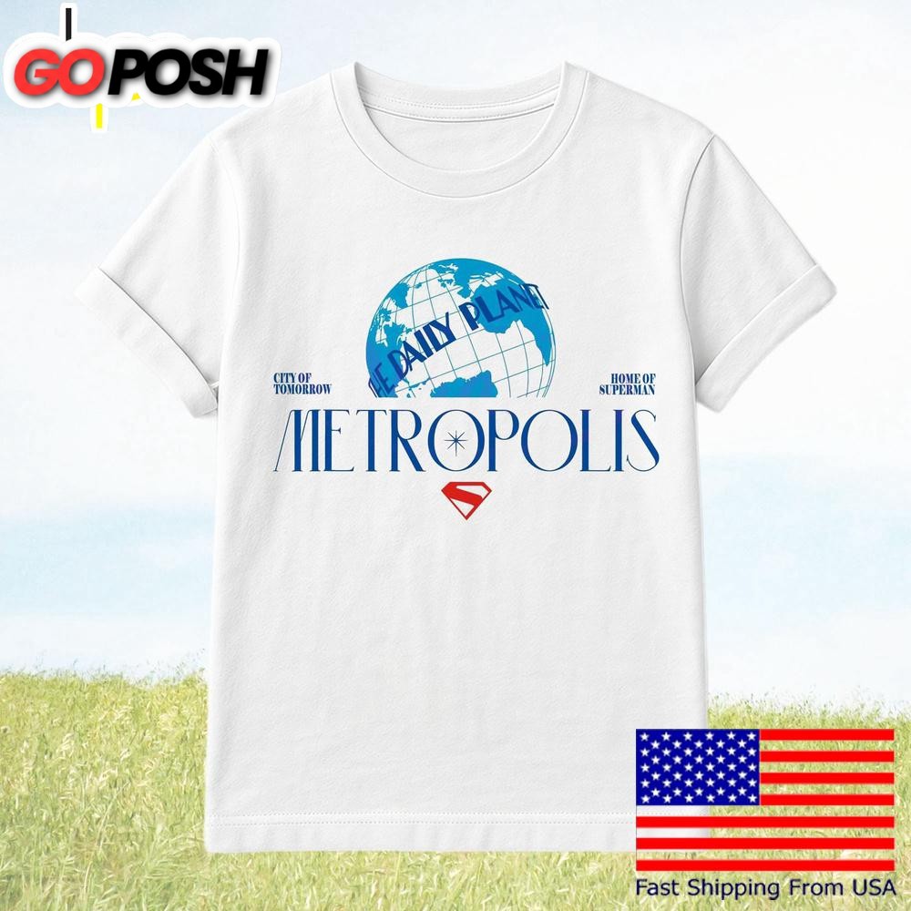 Metropolis Daily Planet Logo Superman City Of Tomorrow T-Shirt