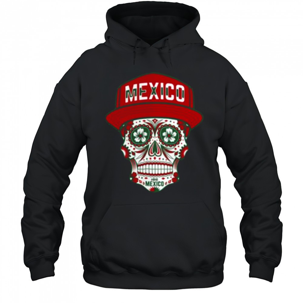 Mexico Branded Sugar Skull Black Shirt