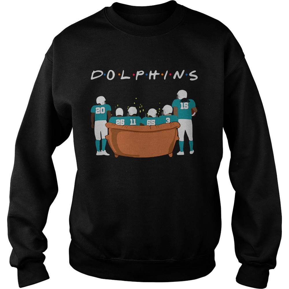 Miami Dolphins Friends TV show sitting on the sofa shirt