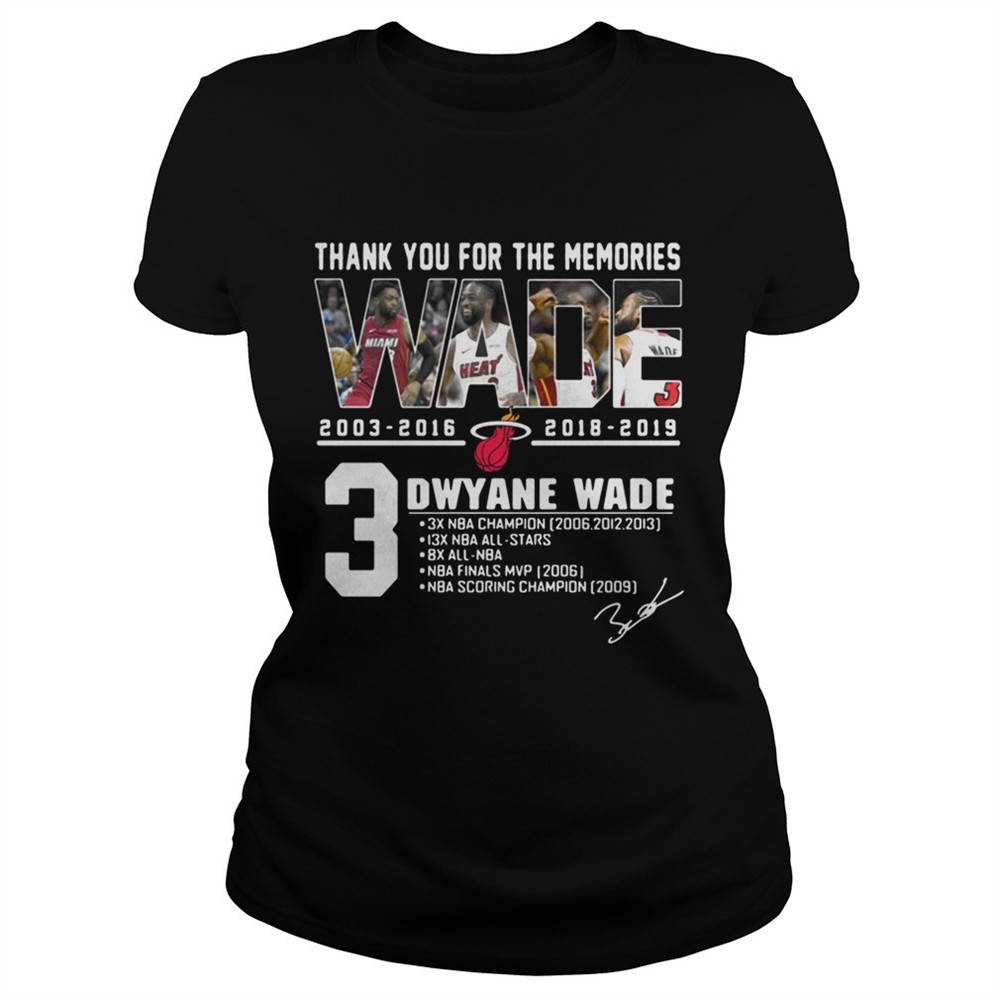 Miami Heat Dwyane Wade Thank You For The Memories tshirt