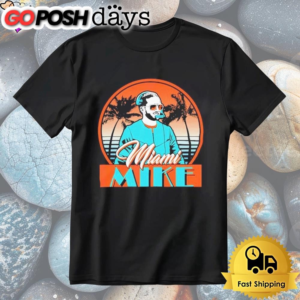 Miami Mike Miami Dolphins Football Sunset TShirt