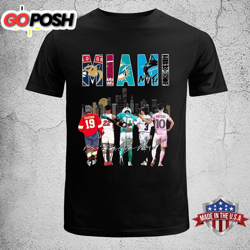 Miami Sports Teams Florida Panthers Miami Heat Dolphins Marlins Inter Miami Unisex T-Shirt