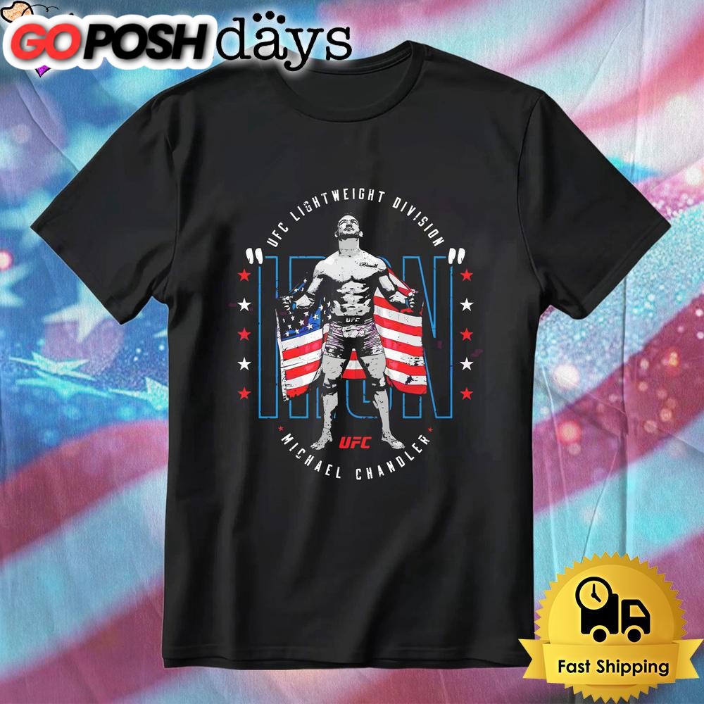 Michael Chandler Ufc Fighter American Flag Iron Style T-Shirt