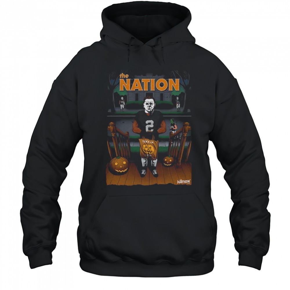 Michael Myers The Nation Trick or Treat Football Halloween 2025 shirt