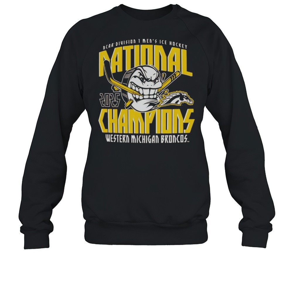 Michigan Broncos 2025 NCAA Frozen Four Mens Ice Hockey National Champions Shirt