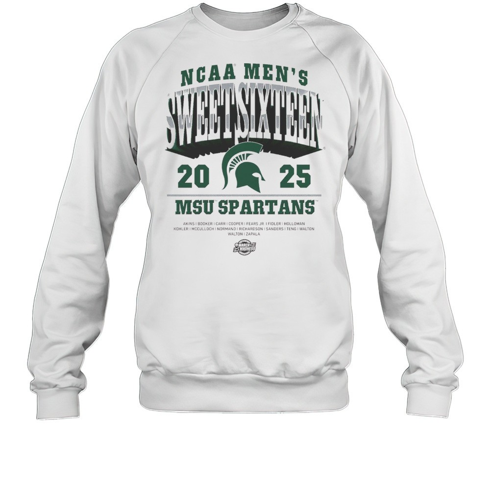 Michigan State Spartans 2025 NCAA Mens Basketball Sweet Sixteen March Madness Akins Booker Carri Cooper T-shirt