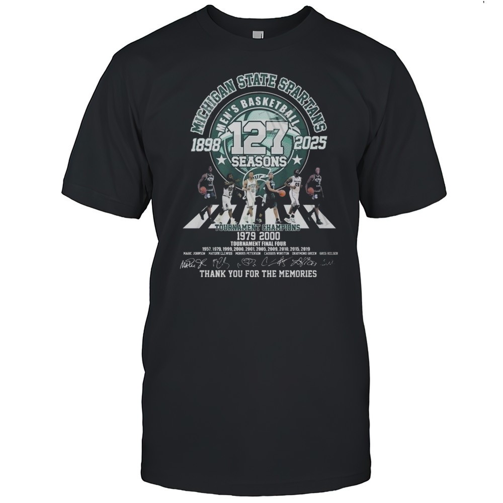 michigan-state-spartans-mens-basketball-127-seasons-1898-2025-thank-you-for-the-iawg96ow Michigan State Spartans Mens Basketball 127 Seasons 1898-2025 Thank You For The Memories Signatures Walking Shirt