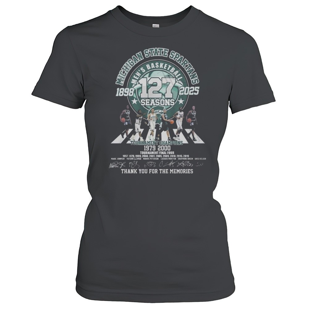 michigan-state-spartans-mens-basketball-127-seasons-1898-2025-thank-you-for-the-iawg96ow Michigan State Spartans Mens Basketball 127 Seasons 1898-2025 Thank You For The Memories Signatures Walking Shirt