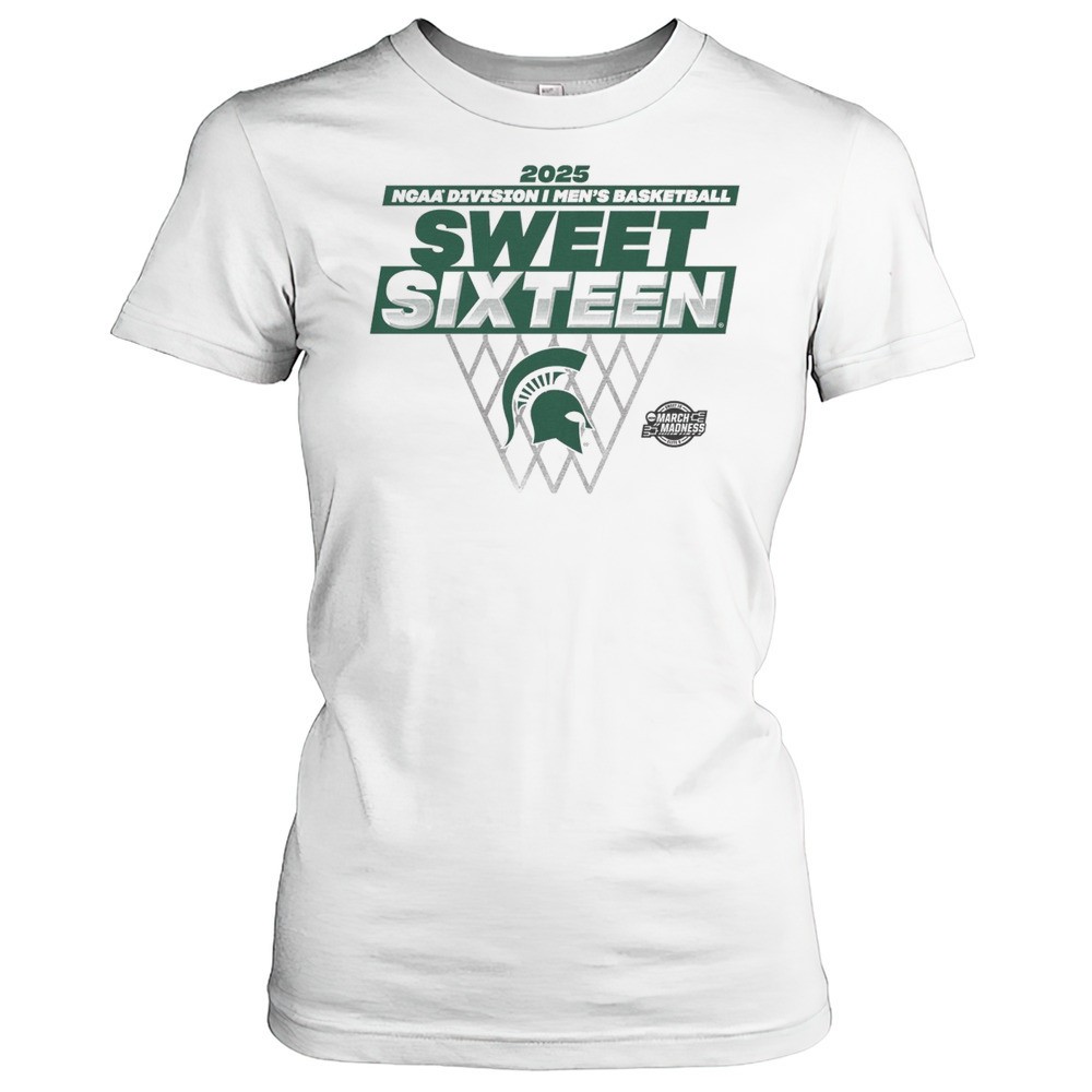 michigan-state-spartans-ncaa-division-i-mens-basketball-sweet-sixteen-march-madn-ni77gt6d Michigan State Spartans NCAA Division I Mens Basketball Sweet Sixteen March Madness Traditional 2025 T-shirt