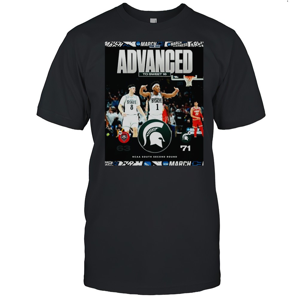 michigan-state-spartans-vs-new-mexico-lobos-final-score-71-63-advances-to-the-sw-bnrj66s7 Michigan State Spartans Vs New Mexico Lobos Final Score 71 63 Advances To The Sweet 16 NCAA South Second Round T-shirt