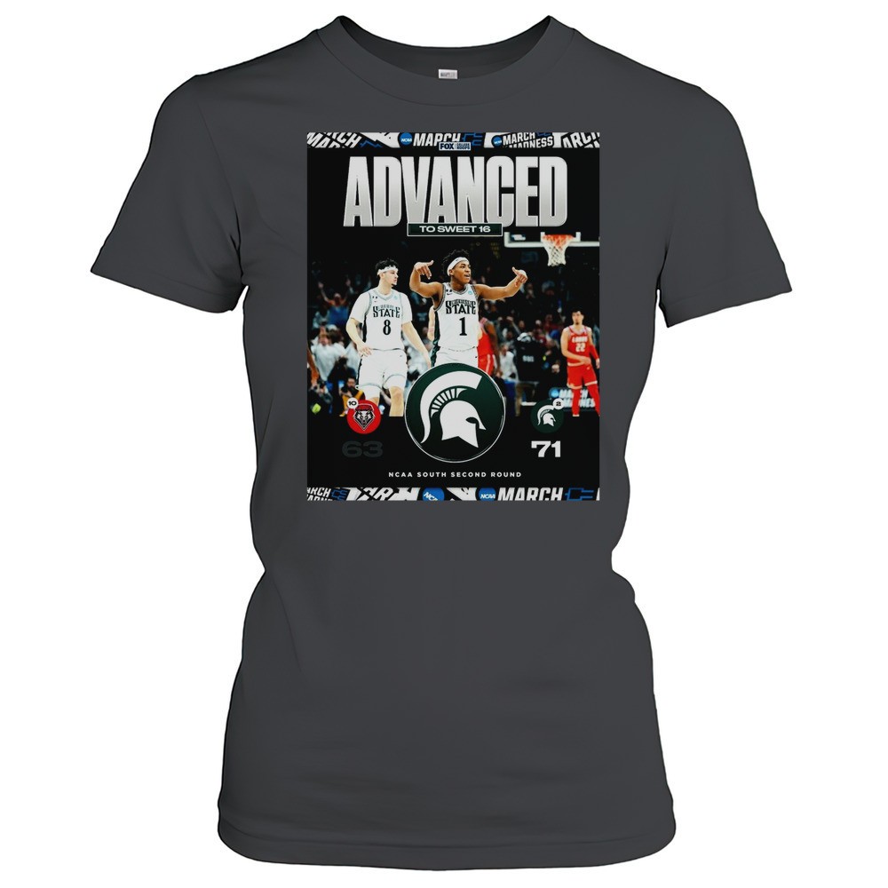 michigan-state-spartans-vs-new-mexico-lobos-final-score-71-63-advances-to-the-sw-bnrj66s7 Michigan State Spartans Vs New Mexico Lobos Final Score 71 63 Advances To The Sweet 16 NCAA South Second Round T-shirt