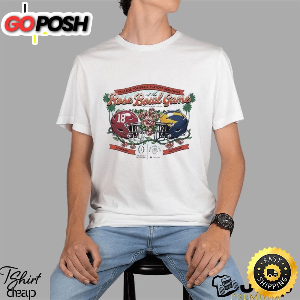 Michigan Vs Alabama College Football Playoff 2025 Rose Bowl Game Head To Head Shirt