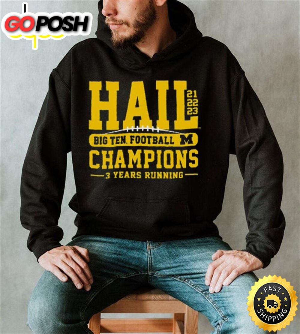 Michigan Wolverines 2025 Back To Back Hail Conference Champions T Shirt