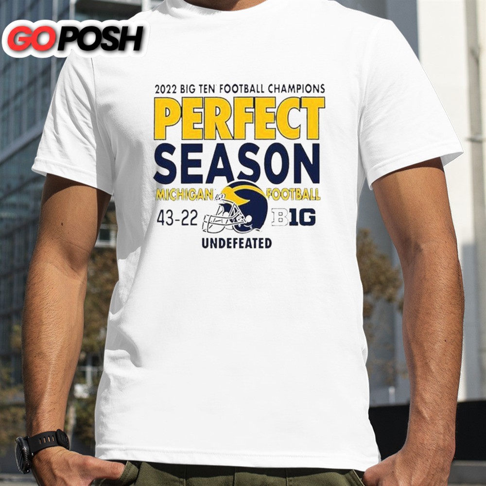 Michigan Wolverines 2025 Big Ten Football Champions Undefeated Perfect Season 43-22 T-shirt