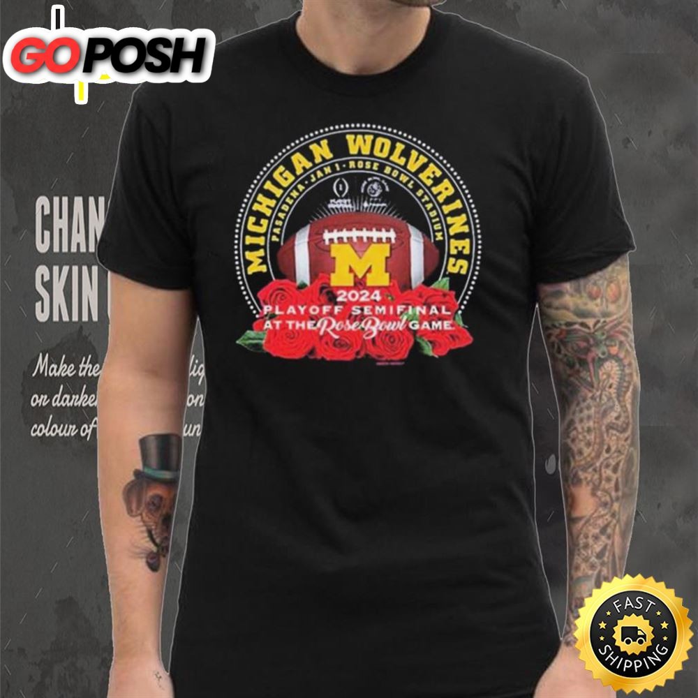 Michigan Wolverines 2025 Cfp At The Rose Bowl Game Shirt
