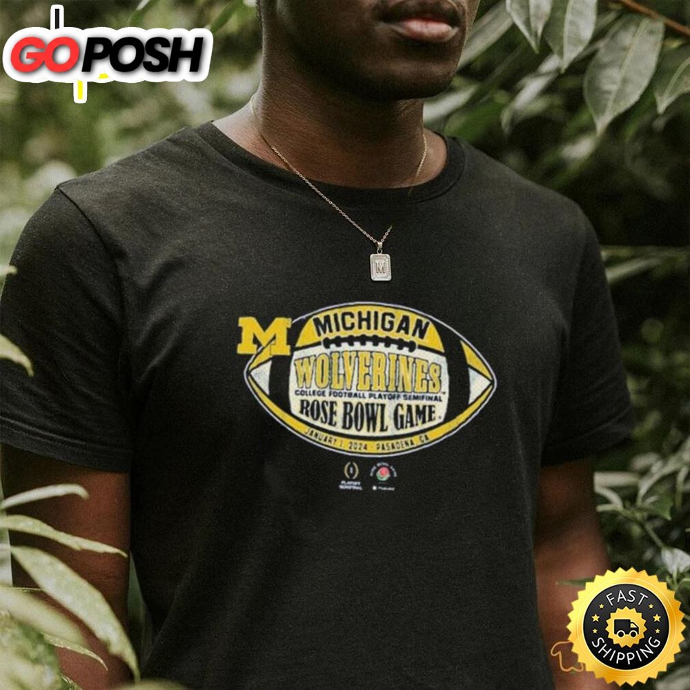 Michigan Wolverines 2025 Football Icon Cfp Rose Bowl Bound Shirts