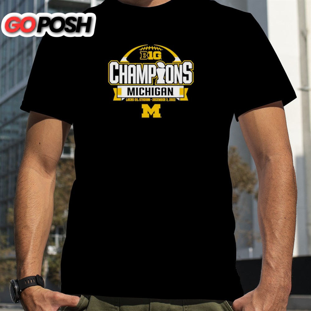 Michigan Wolverines Blue 84 2025 Big Ten Football Conference Champions T-shirt