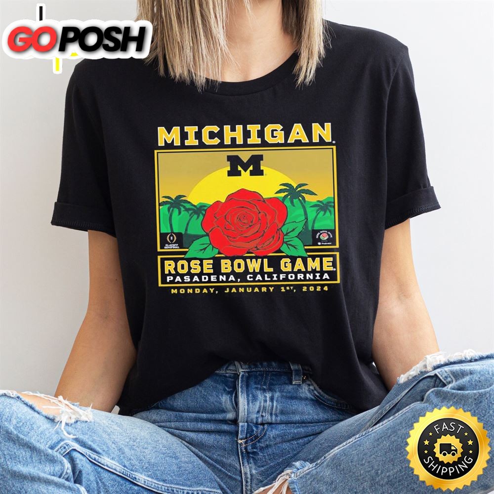 Michigan Wolverines College Football Playoff 2025 Rose Bowl Shirt