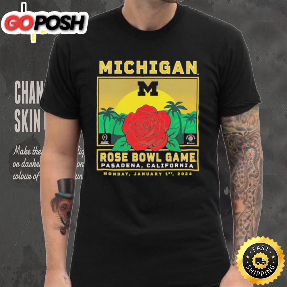 Michigan Wolverines College Football Playoff 2025 Rose Bowl T Shirt