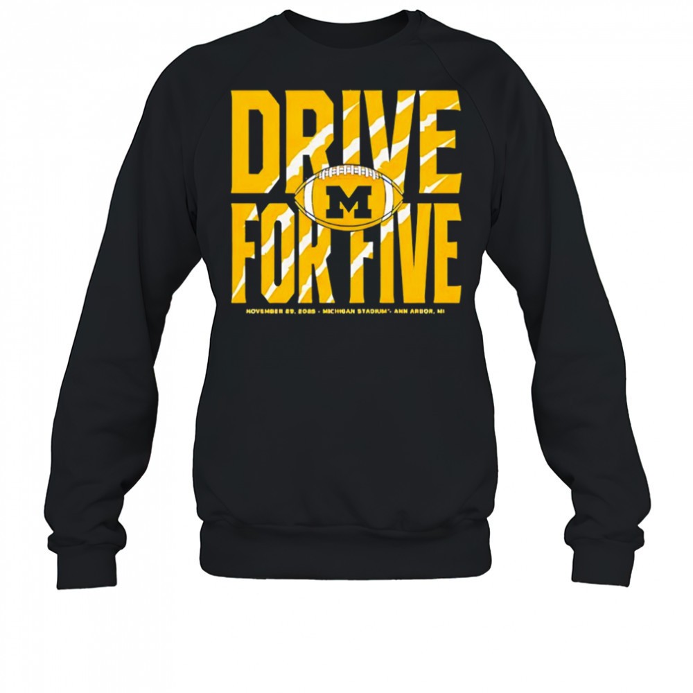 michigan-wolverines-drive-for-five-the-game-shirt-17vojf0u Michigan Wolverines drive for five the game shirt