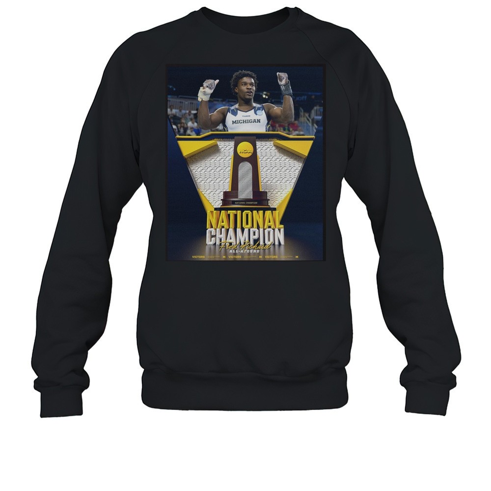 Michigan Wolverines Fred Richard NCAA National Champion All-Around Title 2025 Poster T-shirt