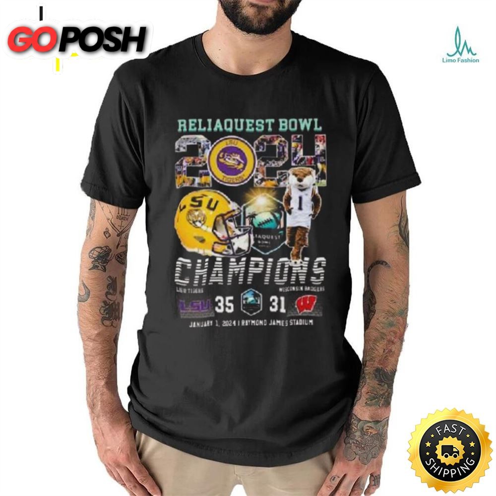 Michigan Wolverines Mascot Reliaquest Bowl 2025 Champions Shirt