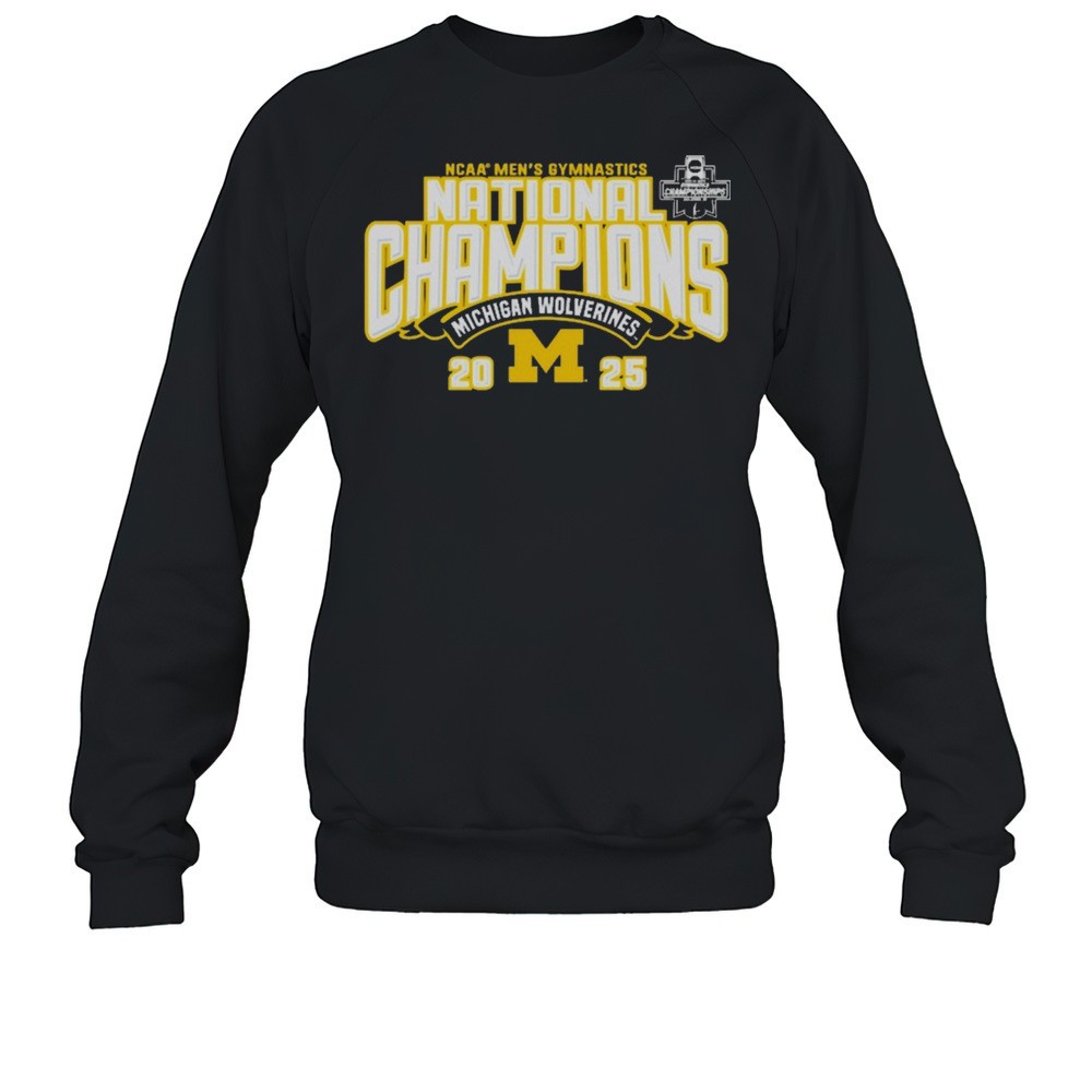 Michigan Wolverines NCAA Mens Gymnastics National Champions 2025 T-shirt