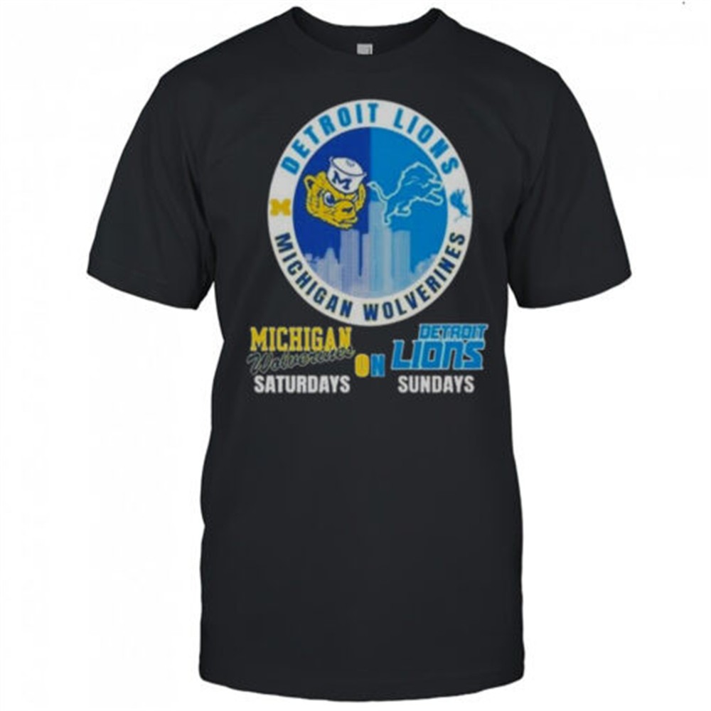 michigan-wolverines-on-saturdays-detroit-lions-on-sundays-2025-forever-nfl-t-shi-yjfi14qw Michigan Wolverines On Saturdays Detroit Lions On Sundays 2025 Forever NFL T-Shirt