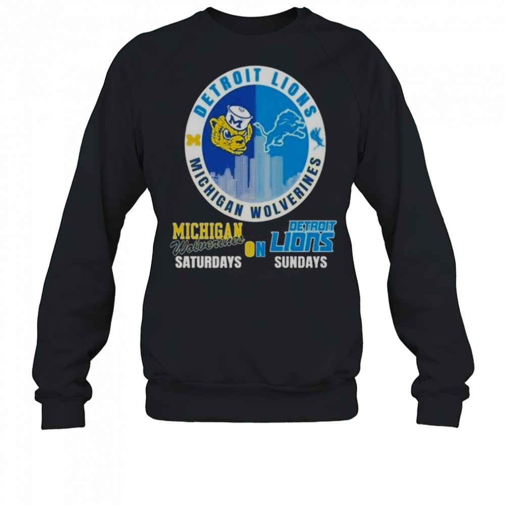 michigan-wolverines-on-saturdays-detroit-lions-on-sundays-2025-forever-nfl-t-shi-yjfi14qw Michigan Wolverines On Saturdays Detroit Lions On Sundays 2025 Forever NFL T-Shirt