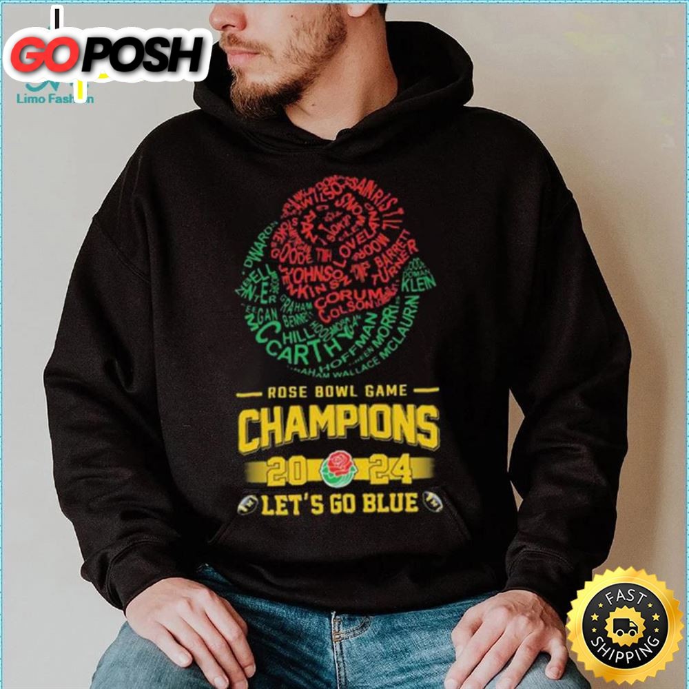 Michigan Wolverines Players Names Rose Bowl Game 2025 Lets Go Blue Shirt