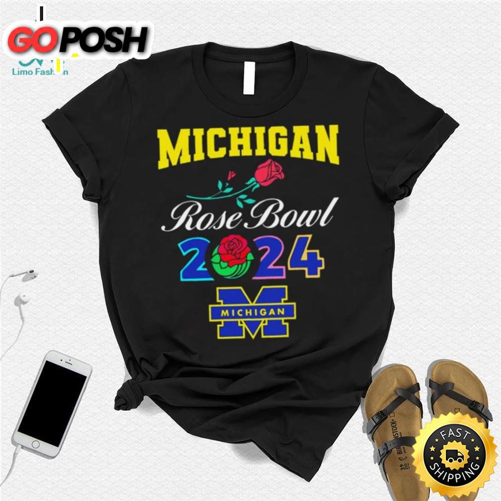 Michigan Wolverines Rose Bowl Game 2025 Football Logo Shirt