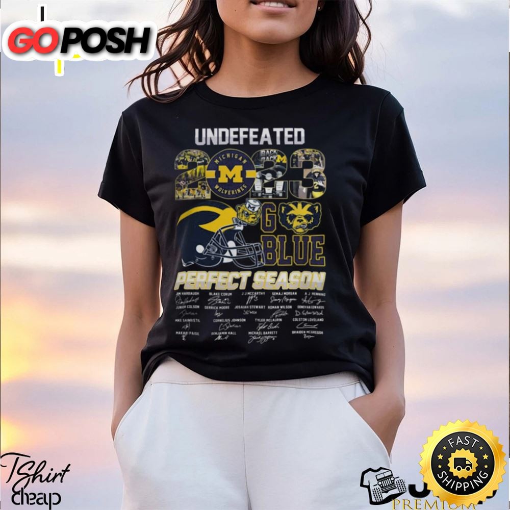 Michigan Wolverines Undefeated 2025 Perfect Season Go Blue T Shirts