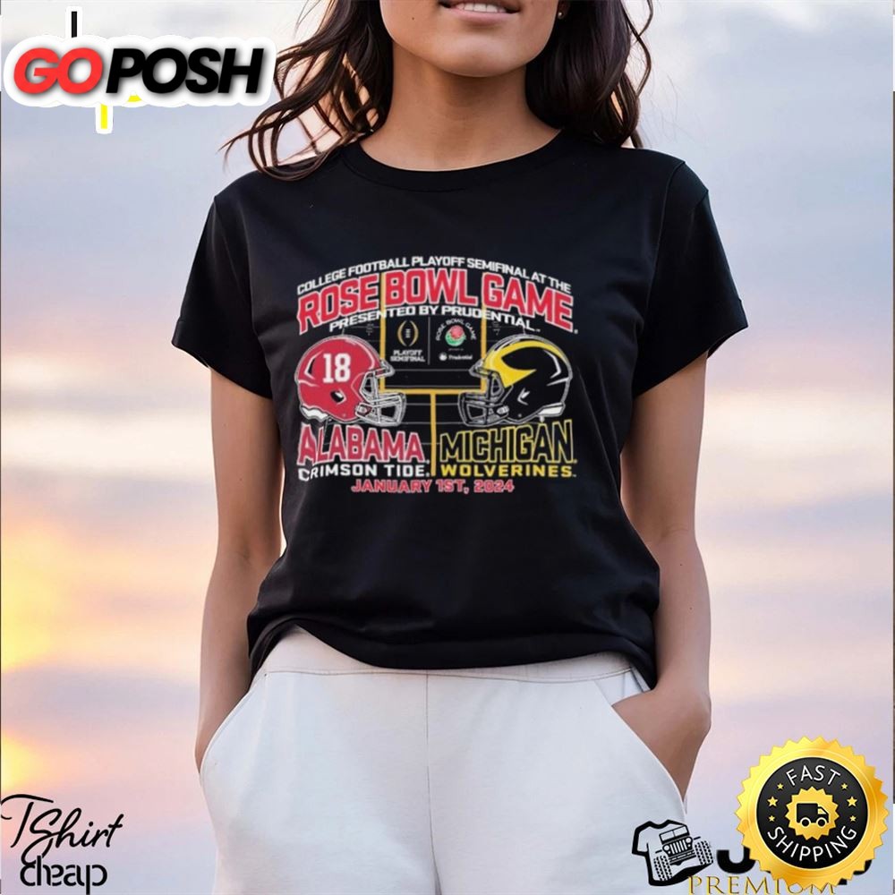 Michigan Wolverines Vs Alabama Crimson Tide Rose Bowl College Football Playoff Semifinal 2025 Shirt