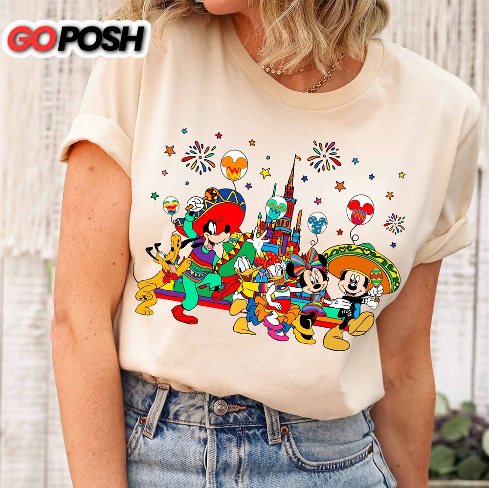 Mickey And Friends Balloon Castle Disney Cinco De Mayo Shirt