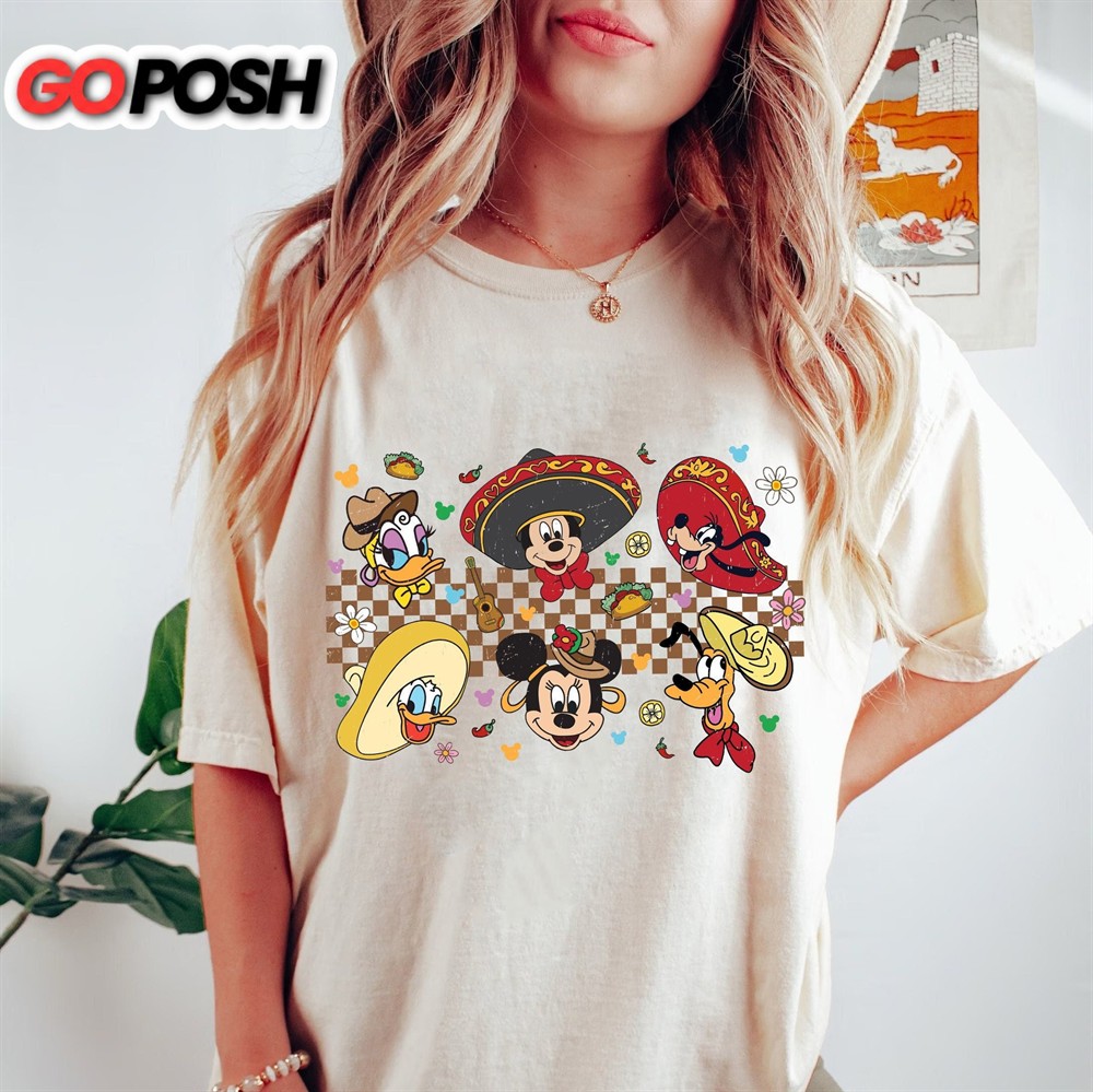 Mickey And Friends Cinco De Mayo Checkered Shirt