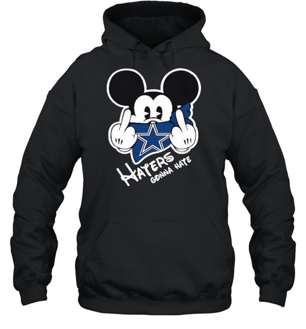 Mickey haters gonna dallas american football team shirt