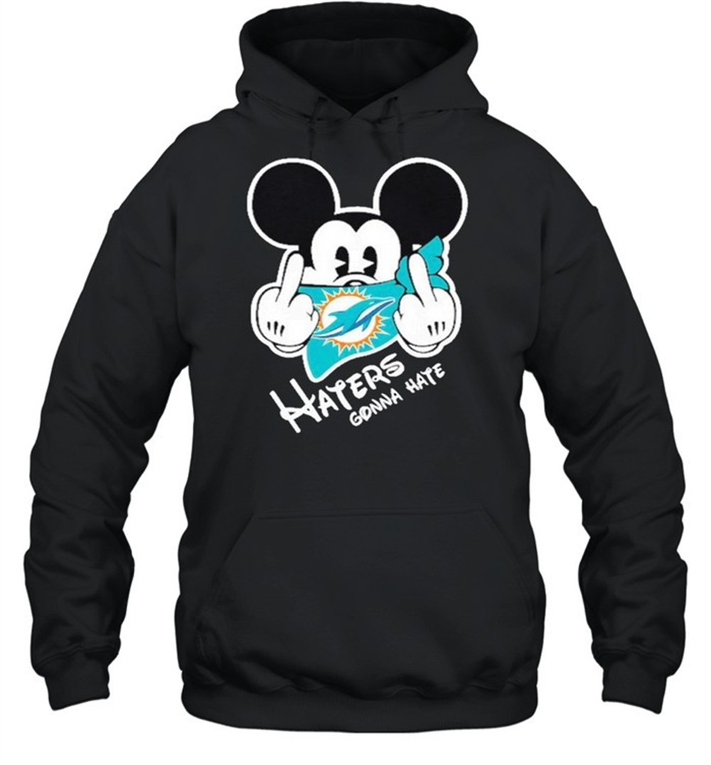 Mickey haters gonna miami american football team shirt