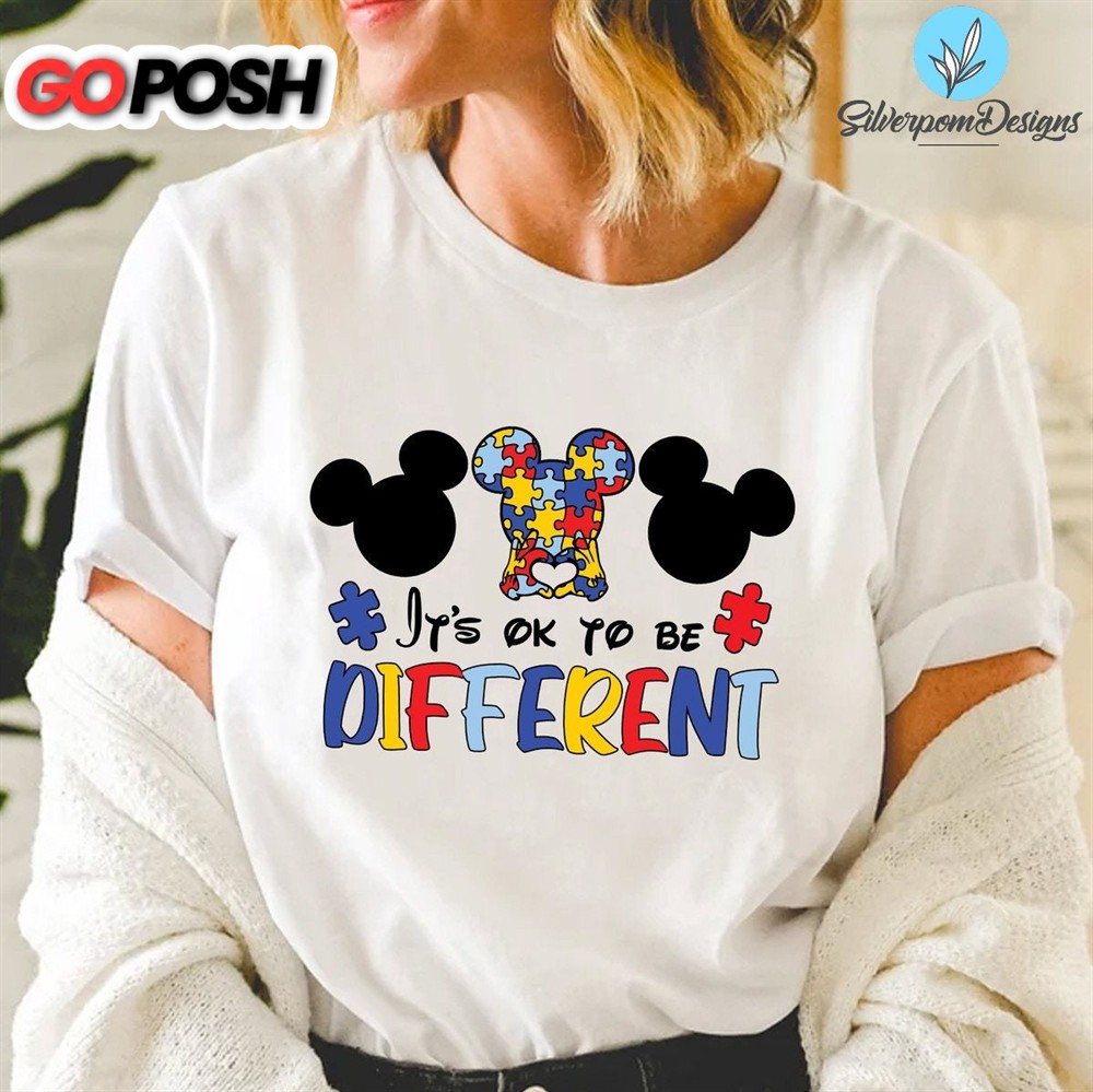 Mickey Its Ok To Be Different Disney Autism Awareness Shirt