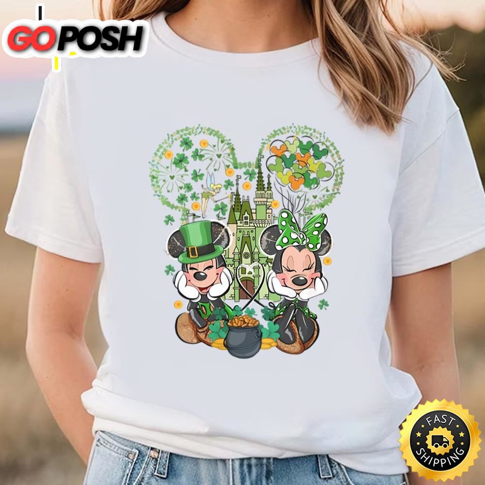 Mickey Minnie St Patricks Day Shirt, Disney Couple Lucky Shirt