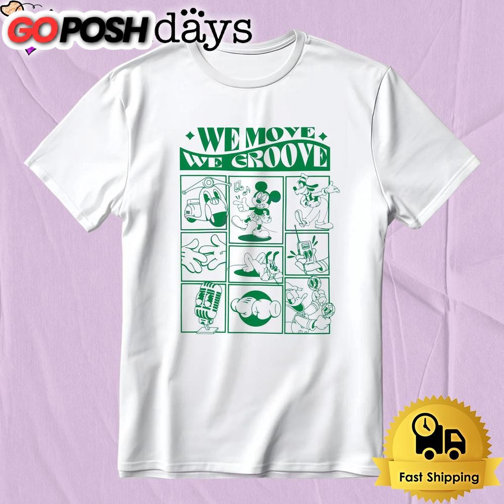 Mickey Mouse And Friends We Move We Groove Dance Blocks T-Shirt