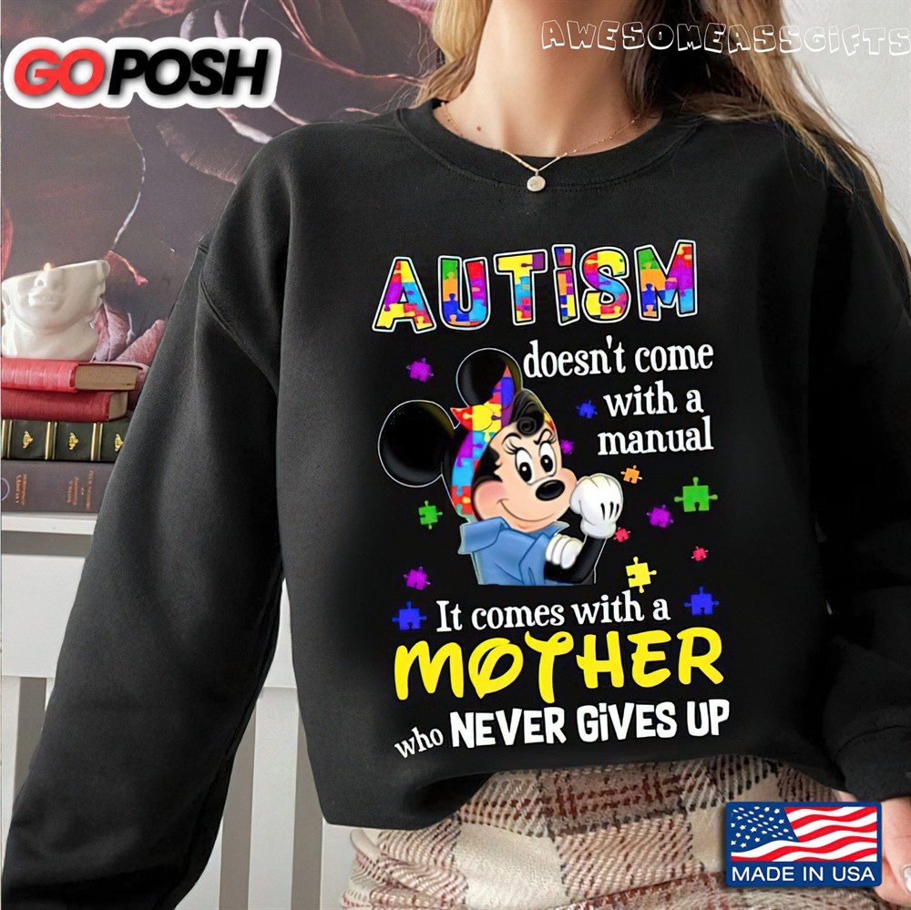Mickey Mouse Autism Awareness Puzzle Piece Mothers Day T Shirt