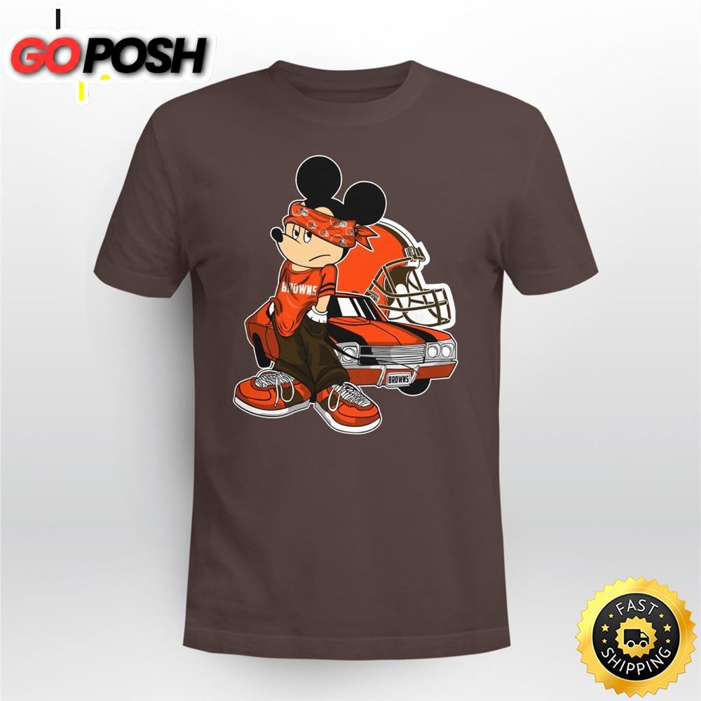 Mickey Mouse Cleveland Browns Super Cool Mickey Mouse 100 Year Anniversary Shirt