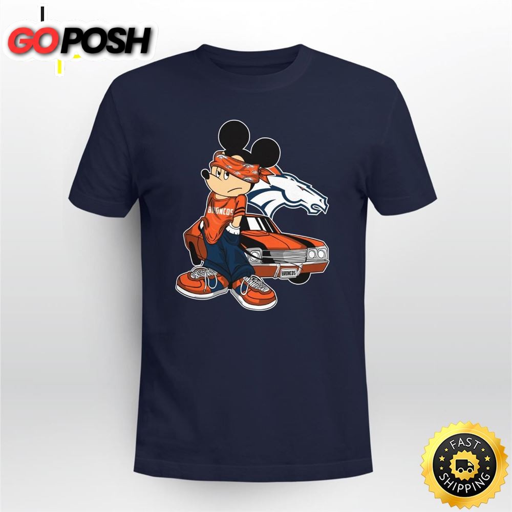 Mickey Mouse Denver Broncos Super Cool Mickey Mouse 100 Year Anniversary Shirt