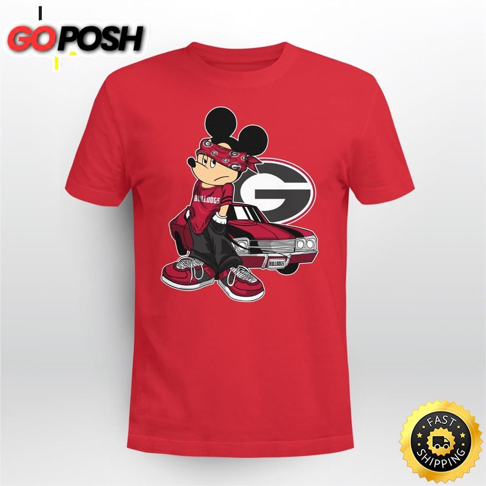 Mickey Mouse Georgia Bulldogs Super Cool Mickey Mouse 100 Year Anniversary Shirt