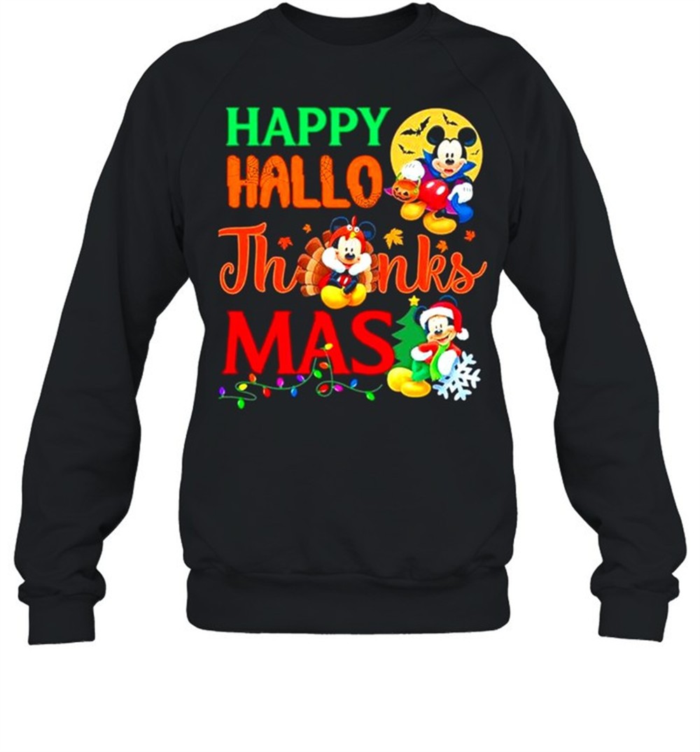 mickey-mouse-happy-hallo-thnaksmas-christmas-shirt-7516d153 Mickey Mouse Happy Hallo ThnaksMas Christmas shirt
